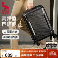爱华仕 大容量飞驰仿碳纤维 轻便密码登机箱  20英寸