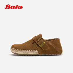 Bata 渔夫软酪勃肯鞋 英伦牛剖皮 棕色 36