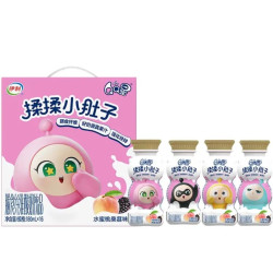伊利 QQ星伊利揉揉小肚子儿童酸奶 水蜜桃桑葚味180ml*16盒