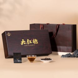 华源 特级武夷山大红袍茶叶 乌龙茶岩茶中秋送礼送长辈木纹礼盒装