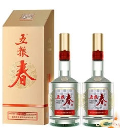 五粮液 股份五粮春第二代52度浓香型白酒500ml*2双瓶中秋礼品