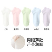 移动端：棉竹屋 袜子女款短袜100%棉夏季薄款2026新款爆款纯棉防臭网眼透气夏天