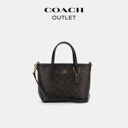 COACH 奥莱女士经典标志老花CITY15号手提包托特包斜挎包通勤