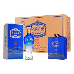 九龙潭 海蓝之梦金樽酒浓香型固态法白酒52度500ml**6瓶 含3个礼品袋