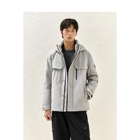 太平鸟 男装冬款连帽工装防寒服外套男式羽绒服