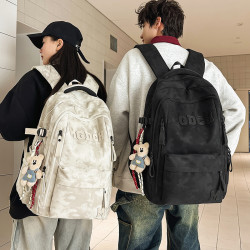 潮咖潮搭 初中生大学生休闲旅行背包女减负护脊书包男生高中生大容量双肩包