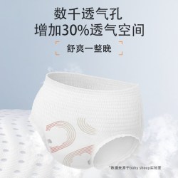 宝贝羊 益生菌安睡裤女经期生理期安心裤轻薄透气冰蚕丝面膜