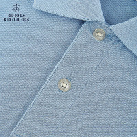 PLUS会员：Brooks Brothers [supima棉]男士夏季新款彩羊贴布绣polo衫 4003-蓝色 L