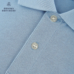 Brooks Brothers [supima棉]男士夏季新款彩羊贴布绣polo衫 4003-蓝色 L
