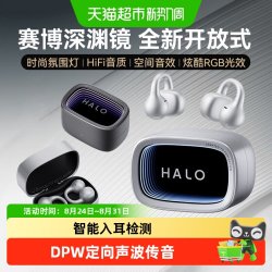 漫步者 HALOCLIP 赛博深渊灯效 蓝牙6.1 耳夹式耳机