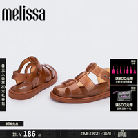 melissa 梅丽莎）梅丽莎24Emma宽织女士罗马凉鞋35682 水晶棕色 (AW779) 37