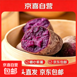 京喜 湖北新鲜沙地紫薯番薯粉糯香甜板栗红薯地瓜 9斤净重 小果50g+