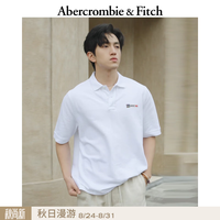 Abercrombie & Fitch 美式复古经典白色多色棉质短袖POLO衫上衣26夏男装124-6441 白色 S (175/92A)