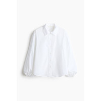 移动端：H&M HM女装衬衫2026秋季新款蕾丝饰边多巴胺穿搭灯笼袖衬衣1332977