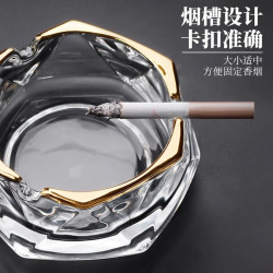 玻璃加深烟灰缸-大款-黛蓝色-1盒装