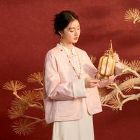 三彩 锦绣芳华 2026夏秋新款保暖棉衣外套提花圆领盘扣新中式C