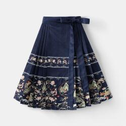 罗蒙 儿童马面裙女童演出服唐装中国风礼服古风汉服夏学生