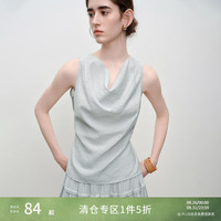 自巧 小个子荡领衬衫半身裙套装女2026夏季新款淡人高知穿搭一整套 水雾蓝衬衫 S （尺码：3）