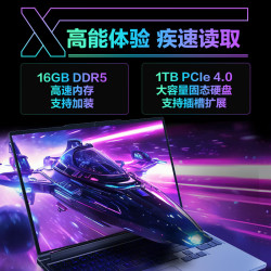 机械革命 极光X U7-251HX RTX5060 300Hz屏 灰色 16GB+1TB 游戏本