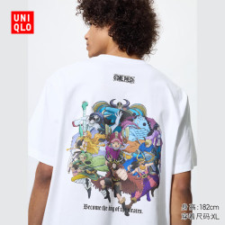 优衣库 ONE PIECE UT/短袖T恤男装女装482770 00 白色 4XL