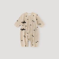 巴厘小猪 新生婴儿儿衣服纯棉a类和尚服夏季长袖薄款空调服睡衣宝宝连体衣 展翅鹏飞 66cm