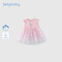 jellybaby 女童蓬蓬裙小飞袖小童连衣裙甜美夏装 JQG62984