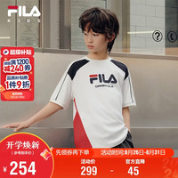FILA 儿童童装短T类2026秋季男中大童针织短袖衫