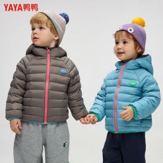 鸭鸭 儿童羽绒服安全贴心轻薄羽绒服童装防水外套