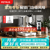 柏翠 半自动意式咖啡机小型家用自动打奶问月ProPE3811Pro送磨豆机