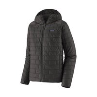 Patagonia 自营欧洲直邮PATAGONIA Nano Puff男士黑色聚酯纤维带帽保暖外套
