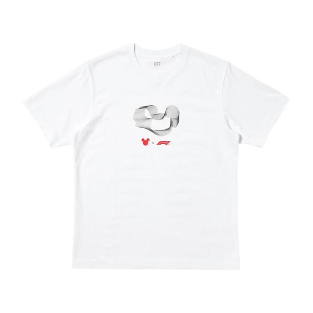 优衣库 488131 Disney x F1联名印花 白色 4XL 短袖T恤