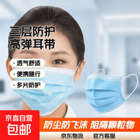 其它 一次性防护口罩 三层防护高弹耳带舒适透气 劳保防尘防飞沫防花粉阻隔颗粒 3只/袋