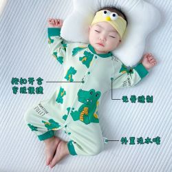 婴儿连体衣春夏季纯棉空调服初生男女宝宝秋冬新生儿衣服网红超萌