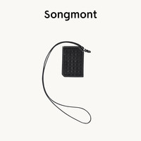 Songmont 棱挂链卡包 烟墨黑