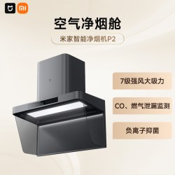 米家 P2系列 负离子净味 烟灶套装  深空灰