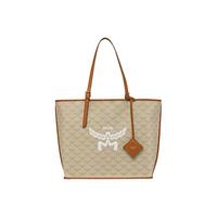 MCM 中号托特包 米色 含耳机包挂件 女士手提包