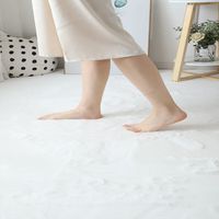 太美鑫 加厚仿兔毛绒地毯 纯白色 200cm*400cm