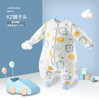 阳阳韩韩 婴儿分腿睡袋秋冬加厚保暖防踢被子宝宝连体式夹棉长袖拉链家居服