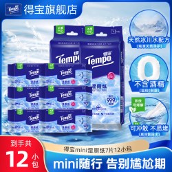得宝 纯水湿厕纸迷你便携装 7片6小包