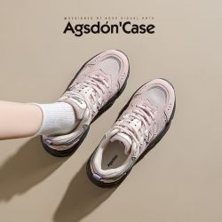 奥古狮登 厚底老爹鞋女2026新款秋季爆款百搭复古跑步鞋户外运动鞋
