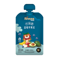 Rivsea 禾泱泱 果泥 西班牙版 3段 牛油果蓝莓香蕉苹果味 100g