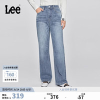 Lee 429标准中腰直脚五袋款中蓝色女牛仔裤 中蓝色  27