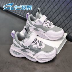 七波辉 女童鞋子2026秋冬新款青少年防水皮面软底防滑儿童运动鞋子