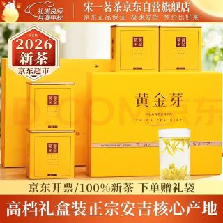 宋一 茶叶礼盒安吉白茶黄金芽绿茶特级2026新茶头采250g
