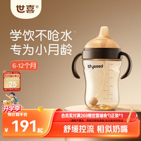 世喜 婴儿学饮杯水杯7个月+宝宝鸭嘴杯PPSU喝水奶瓶牛奶吸管杯300ml 吸管杯 300ml 7月+