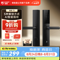 龙霆 T3 指纹密码电子锁 执手款 智能门锁