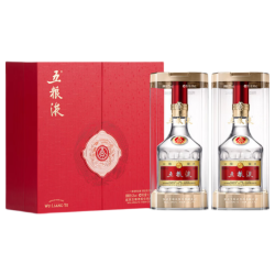 五粮液 普五八代 2023年 尊享礼盒 浓香型白酒 52度500ml*2 礼盒装 中秋