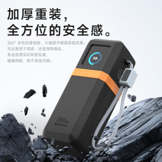 SIKAI 适用绿联200W自带线25000mAh充电宝硅胶加厚防摔防刮保护套
