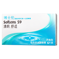 博士伦 清朗舒适隐形眼镜月抛 600度 6片装