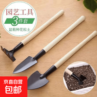 园艺三件套盆栽小铲子花园小铁铲室内花卉松土种花种菜工具神器 迷你园艺工具 小号-2套